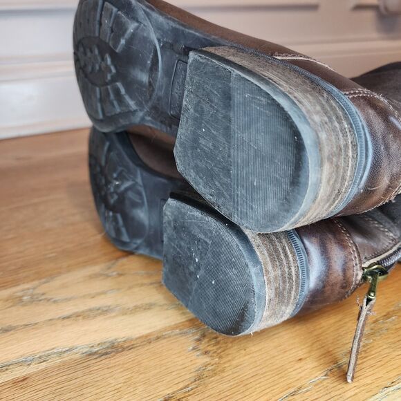 Sam Edelman Pembrooke brown Suede Knee High Riding Boots western block heel 8.5 - Picture 8 of 12